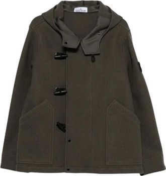 Stone Island Heavy Melton Jas - Heren - Jassen - Grijs - Maat: XL Zijde