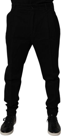 Dolce & Gabbana Mens Black Cotton Stretch Skinny Pants Elastane