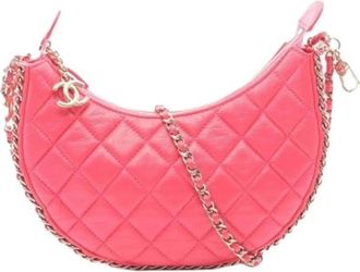 Chanel Pre-owned Matelasse Schoudertas - Dames - Vintage Schoudertas - Roze - ONE Size - Leer - Vintage