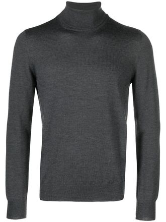 Tagliatore roll-neck virgin wool jumper - Grey