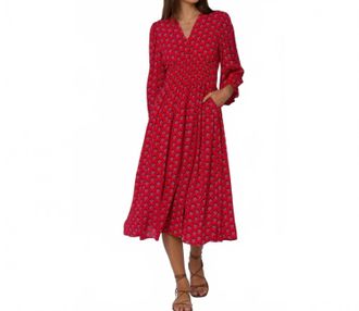 Velvet Heart Julissa Midi Dress In Red Leaf