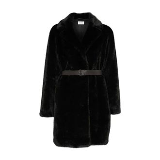 P.A.R.O.S.H. Belted Coats, female, Black, Size: XS Parosh Coats Black