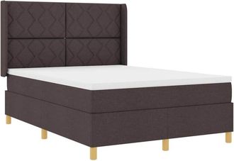 vidaXL Cama Con Somier Con Colch&oacute;n Marr&oacute;n Oscuro 160 X 200 Cm Tela Vidaxl