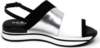 Hogan Zilveren Sleehak Sandaal Schoen - Dames - Sandalen - Veelkleurig - 36 1/2 EU - Schoenen