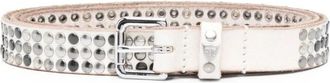 HTC 3.000 Studs Belt - Dames - Riemen - Wit - 90 CM - Leer - Accessoires