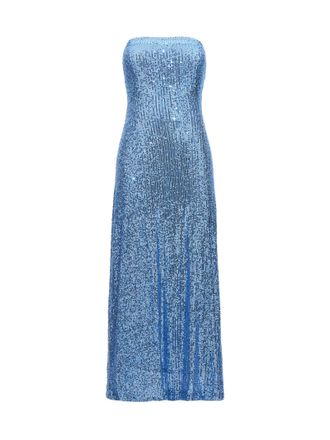 Le Twins Blue Polyester Long Womens Dress
