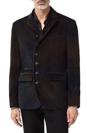John Varvatos Baylor Cotton Corduroy High Button Blazer in Dark Brown at Nordstrom, Size 52