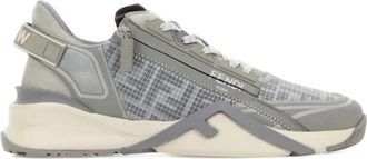 Fendi Flow Sneakers - Heren - Sneakers - Grijs - 44 EU - Leer - Schoenen