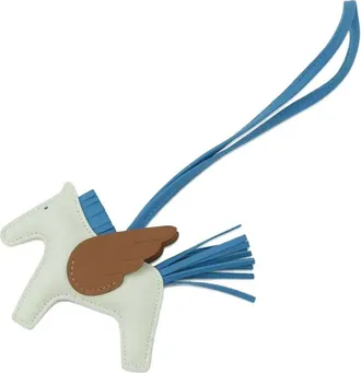 Hermès Portachiavi Milo Grigri Rodeo Pegase PM in pelle di agnello e pelle Swift 2024 - Verde