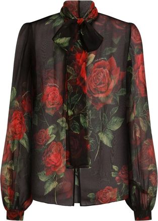 Dolce & Gabbana Dames, Blouses & Shirts, Veelkleurig, Maat: M Chiffon