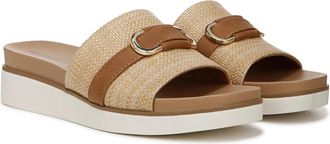 Life Stride Genevieve J3811M1201 Sandal Women Tan Faux Leather Slide HTAT1857