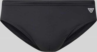 Emporio Armani Badehose mit Logo-Patch in Black, Gr&ouml;&szlig;e XXL