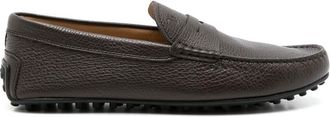 Tod's City Gommino driving shoes - men - Leather/Leather/Rubber - 7.5 - Brown