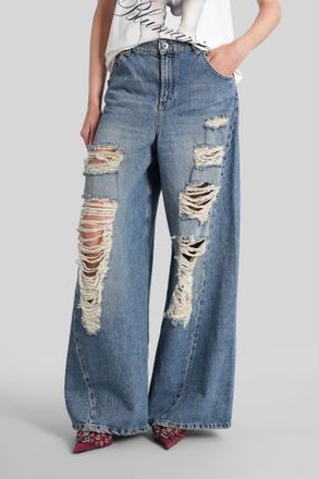 Blumarine Jeans In Blue Cotton