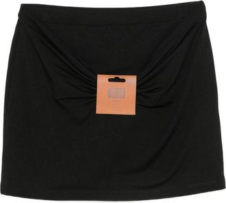 Jean Paul Gaultier Gathered Logo-patch Mini Skirt