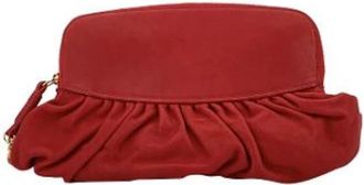 Dior Pre-owned Clutches, female, Red, Size: ONE SIZE Pre-owned Leather Clutch