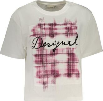 Desigual Bianco Katoenen Dames T-Shirt