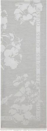 Guess Scarves, female, Gray, Size: ONE SIZE Floral Print Scarf