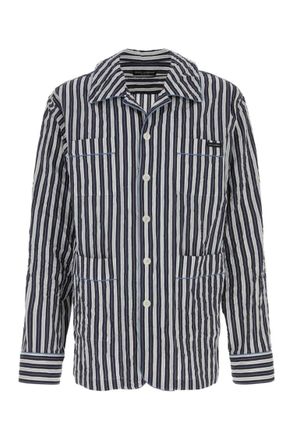 Dolce & Gabbana Navy Blue Relaxed Stripes Shirt
