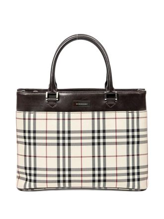 Burberry check top-handle bag - Neutrals