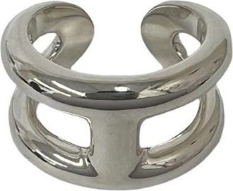 Herm&egrave;s Silver Silver 925 Band Ring (Pre-Owned)