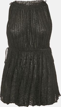 M Missoni Black Lurex Knit Sleeveless Tunic Top