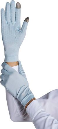 Coolibar Gannett Full Finger UV Sun Gloves, UPF 50+ Sun Protection in Light Blue at Nordstrom, Size Medium