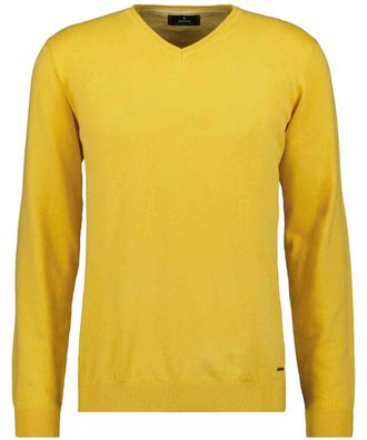 Ragman V-Ausschnitt-Pullover RAGMAN, Herren, Gr. 52, gelb (zitrone, 532), 95% Baumwolle 5% Cashmere, V-Ausschnitt, Pullover V-Ausschnitt-Pullover