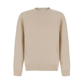 Soft Goat Truien & Vesten, Dames, Beige, M, Kasjmier, Trui met ronde hals