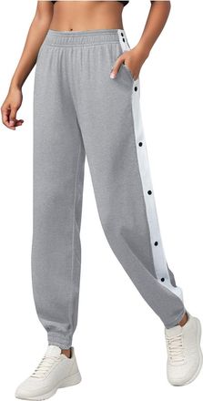 Generic Tear Away Pants for Women Post Surgery Striped Sweatpants Split Side Joggers Active Pockets Bottoms Sweat Athletic Jogger Workout Tapered Sweatpant Ac