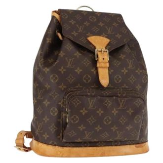 Louis Vuitton Pre-owned Backpacks, female, Brown, Size: ONE SIZE Pre-owned Canvas Backpack