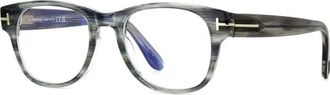 Tom Ford FT5898-B 020 Grey/Clear Blue Light Block 52mm