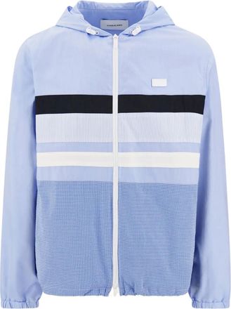 Ferragamo logo-patch jacket - men - Cotton - XXXL - Blue