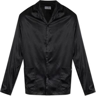 Maison Margiela Silk Lingerie Shirt - Heren - Pyjama - Zwart - S - Leer - Nachtkleding