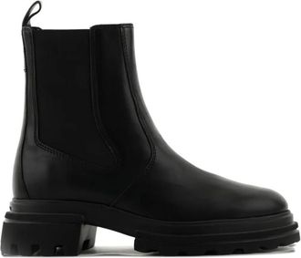 Hogan Black Leather Boots