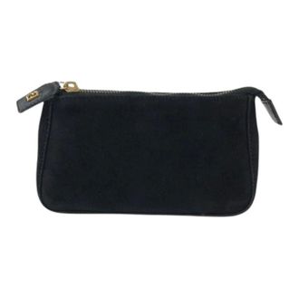 Fendi Pre-owned Clutches, female, Black, Size: ONE SIZE Pre-owned Leather Pouch