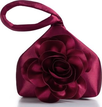 Babeyond Clutch Bags for Women Elegant Rose Evening Bags 1920s Flapper Clutch Handbag for Costume Party, Wedding & Daily Use(Red)