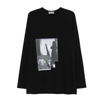 Yohji Yamamoto T Shirt Nero-Uomo