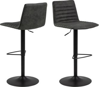 Furniture To Go Kimmy Bar Stool in Grey Fabic Set of 2