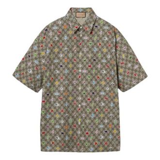 Gucci Print Cotton Poplin Shirt Beige Ebony 782499-ZAQD8-2270