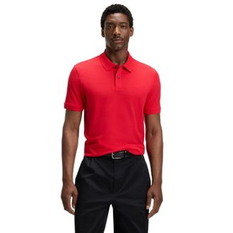 HUGO BOSS Heren Pallas Regular Poloshirt (Rood)