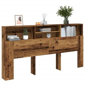 vidaXL Testiera con Contenitore Legno Antico 200x19x103,5cm Truciolato - Vidaxl