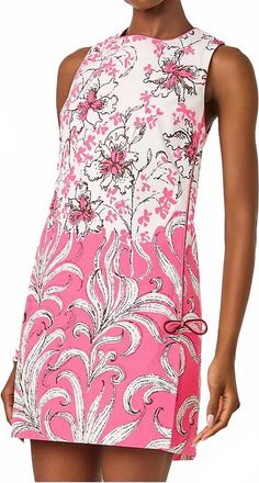 Lilly Pulitzer Ettie Stretch Shift Dress In Confetti Pink Bumbley Buzz
