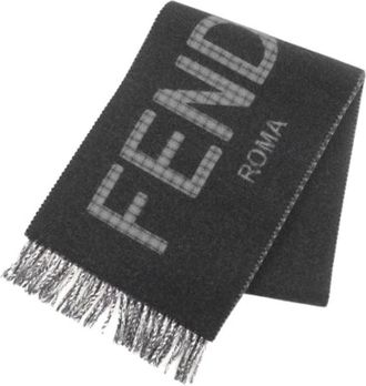 Fendi Pre-owned Scarves, female, Gray, Size: ONE SIZE Pre-owned Stole