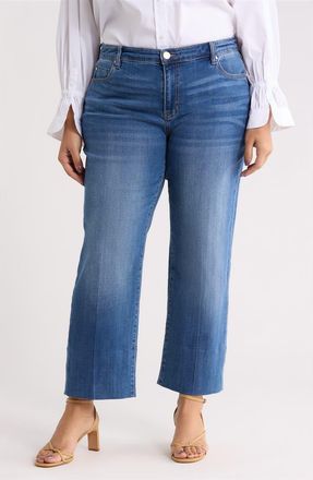 Liverpool L.A. Kennedy High Waist Crop Straight Leg Pants in Newport Beach at Nordstrom, Size 14W