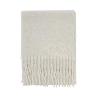 Isabel Marant Firny Sjaal - Dames - Wintersjaals - Grijs - ONE Size - Wol - Accessoires