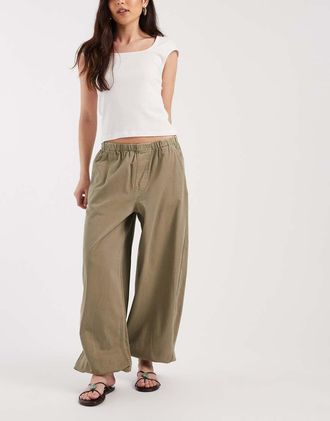Asos Pantaloni a palloncino kaki-Neutro