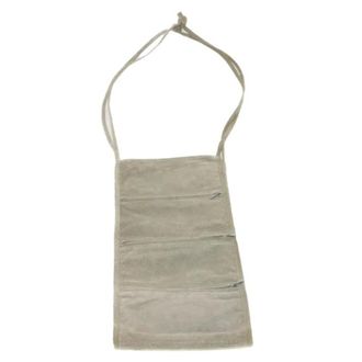 Chanel Pre-owned Suede Pouch - Dames - Pre-owned - Grijs - Maat: ONE Size Su&egrave;de