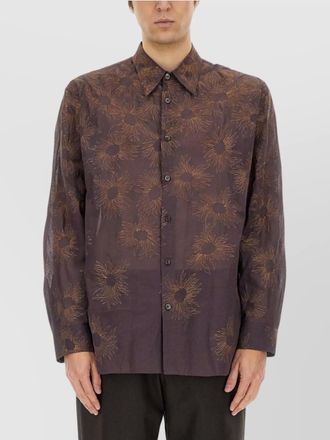 Dries Van Noten floral pattern long sleeve cuffed shirt