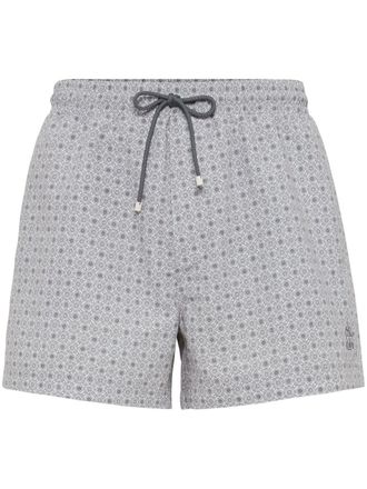 Brunello Cucinelli Costume da bagno con stampa grafica - Grigio